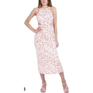 BCBGeneration Pink Multi Dress Women's Size Large L Cut Out